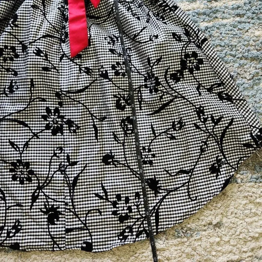 Wonder Nation Flocked Floral Holiday Dress || sz 10 EUC